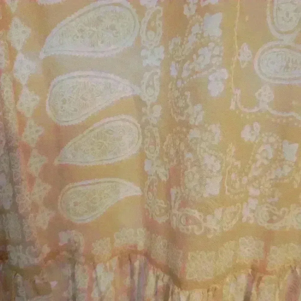 EUC women's sundress,  beige & white, sz L, by True Craft, $12